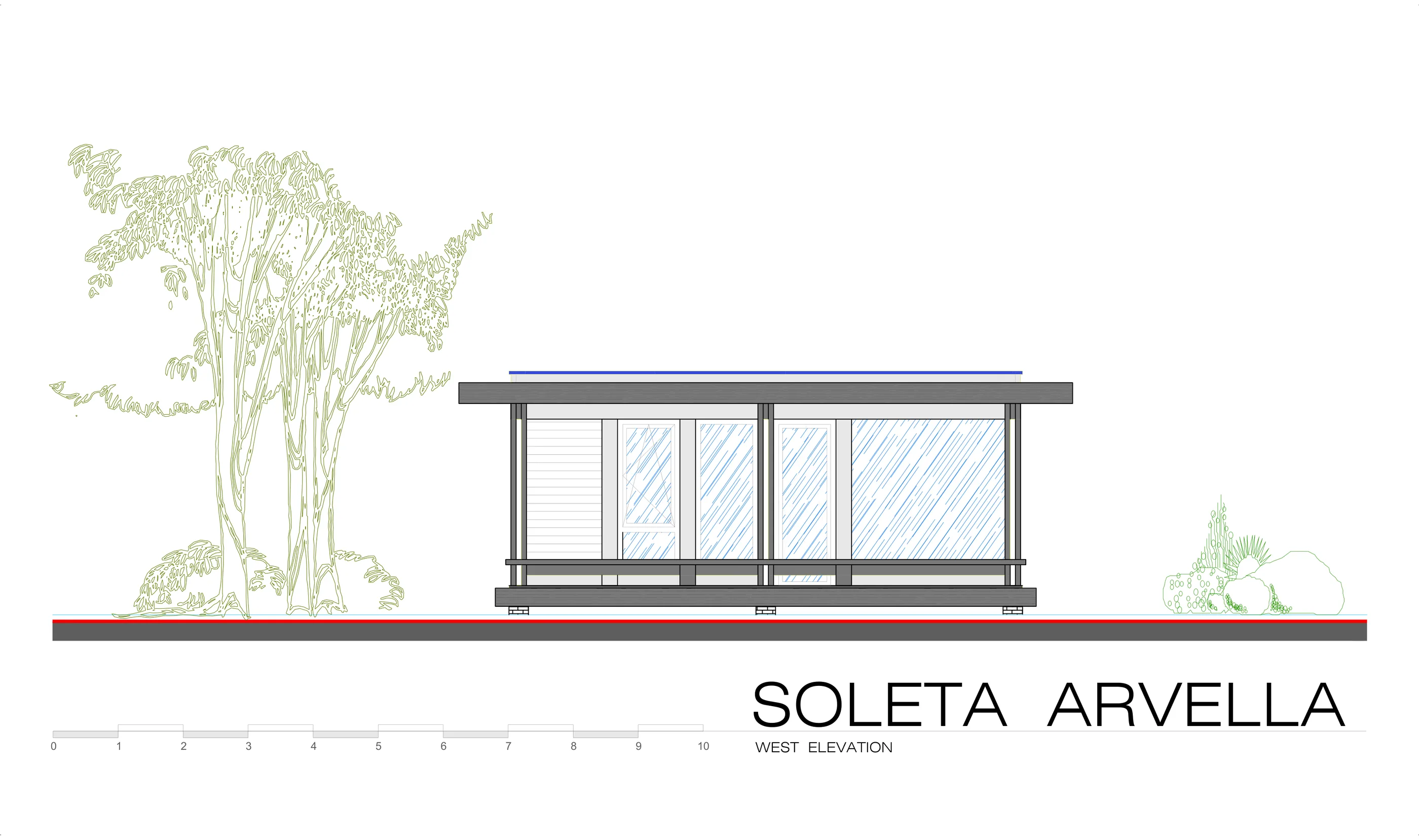 Soleta Arvella west elevation