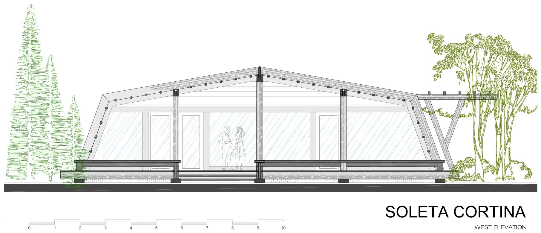 Soleta Cortina west elevation